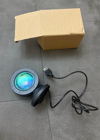 Turuncu Güneş Batımı Görüntülü Işık - Görsel 2