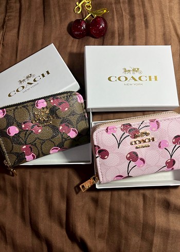 Coach Kadın Deri Cüzdan - Baskılı, Fermuarlı