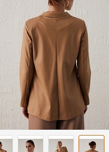 Sateen deri blazer