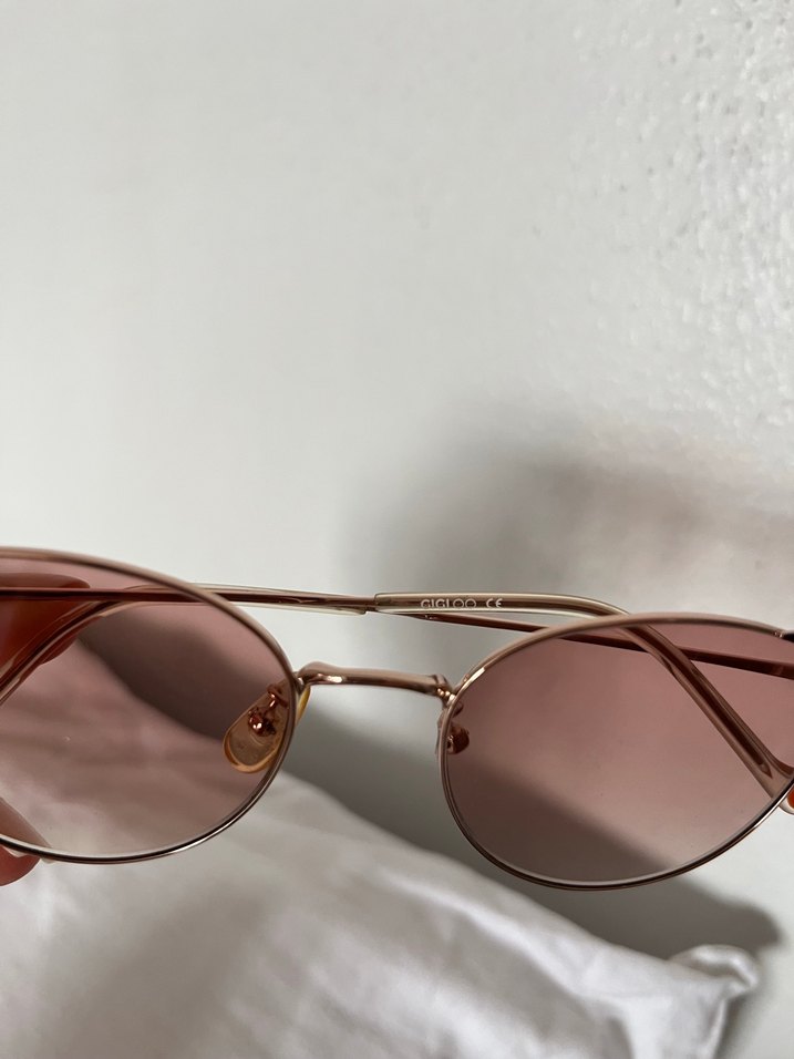 Pembe Transparan Minimalist Kadın Güneş Gözlüğü - Görsel 2