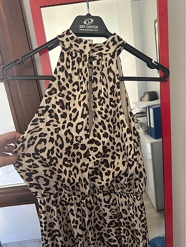 34 Beden H&m leopar elbise