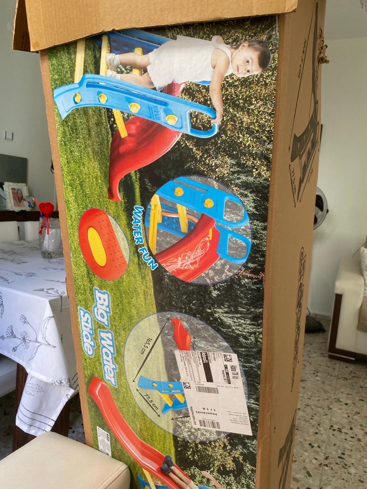 Dolu Su Kaydırağı, Mavi ve Kırmızı - Görsel 3