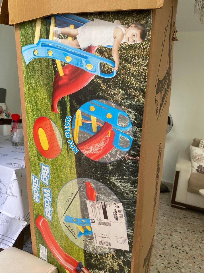 Dolu Su Kaydırağı, Mavi ve Kırmızı - Görsel 2