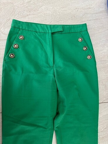 Zara Yeşil kumaş pantolon
