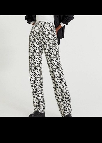 Ying Yang Desenli Kot Pantolon - Görsel 2