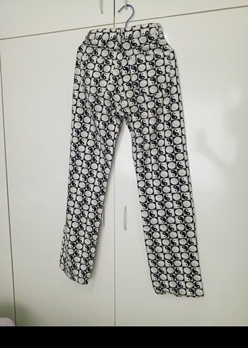 Ying Yang Desenli Kot Pantolon - Görsel 5