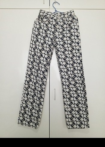 Ying Yang Desenli Kot Pantolon - Görsel 7