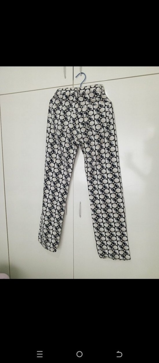 Ying Yang Desenli Kot Pantolon - Görsel 5