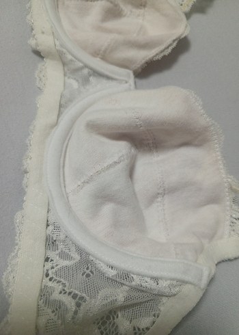 Vintage Bohem Beyaz Dantel Sütyen - Görsel 2