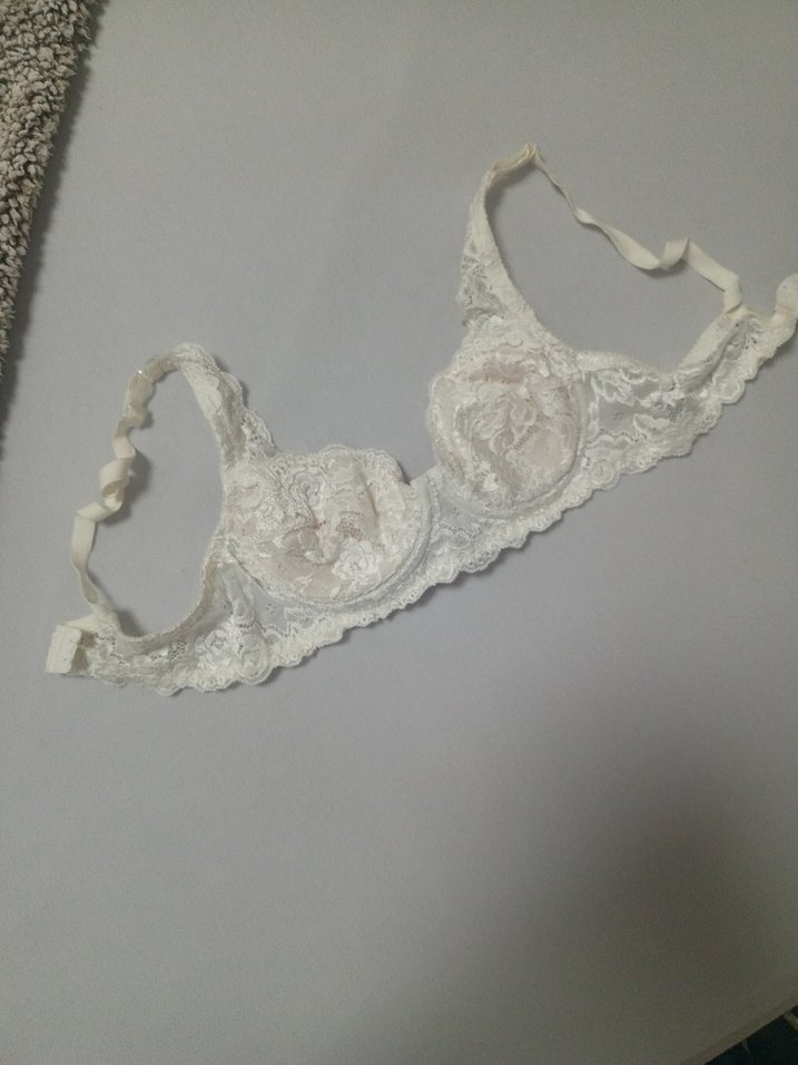 Vintage Bohem Beyaz Dantel Sütyen - Görsel 3