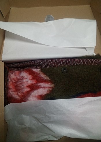 Batik Desenli Fırçalanmış Jakar Örgü Kaban - Görsel 6