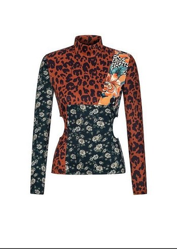 Twist Desenli Uzun Kollu Bluz - Görsel 3