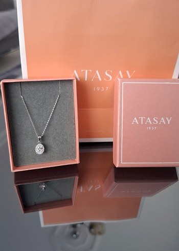 Atasay Mini Zincir Detaylı Çelik Kolye