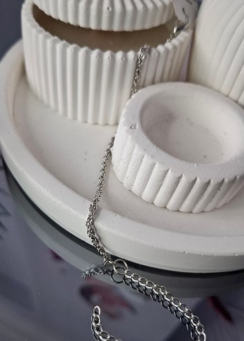 Gümüş Renk Erkek Zincir Bileklik - Görsel 9