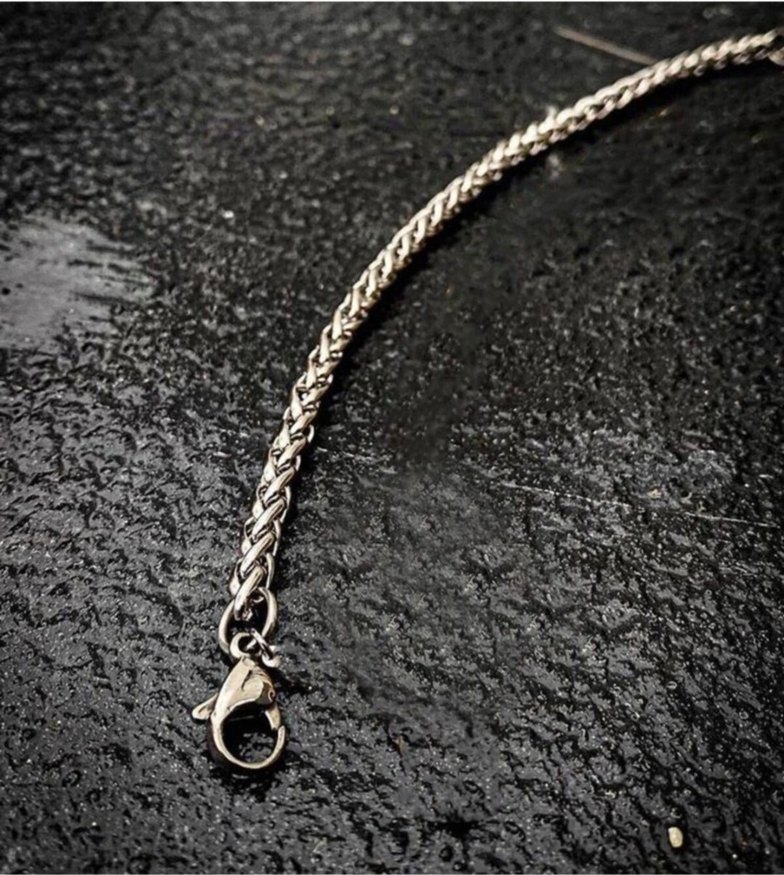 Gümüş Renk Erkek Zincir Bileklik - Görsel 4