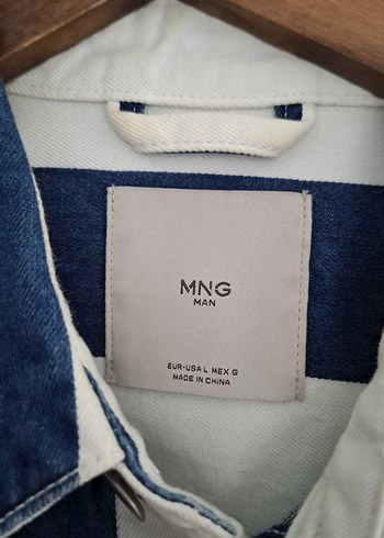 Mavi Çizgili Uzun Kollu Denim Gömlek - Görsel 3