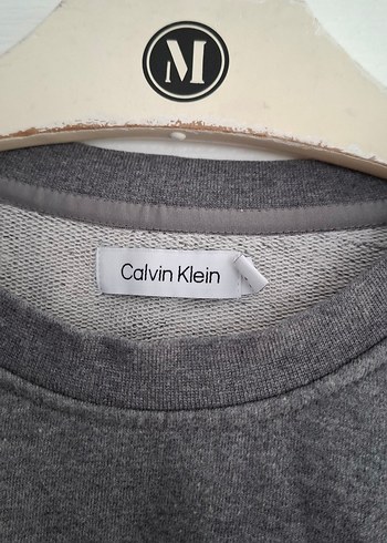 Calvin Klein Gri Oversize Sweatshirt - Görsel 3