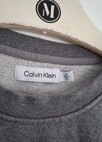 Calvin Klein Gri Oversize Sweatshirt - Görsel 4