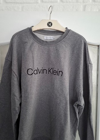 Calvin Klein Gri Oversize Sweatshirt - Görsel 2