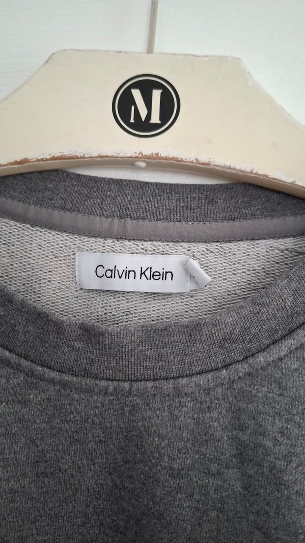 Calvin Klein Gri Oversize Sweatshirt - Görsel 3