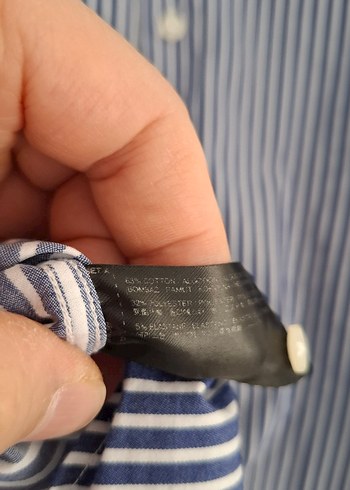 Erkek Lacivert Çizgili Regular Fit Gömlek - Görsel 5