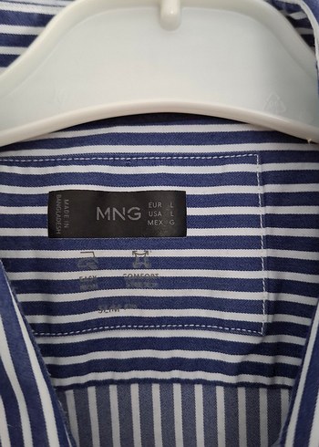 Erkek Lacivert Çizgili Regular Fit Gömlek - Görsel 3