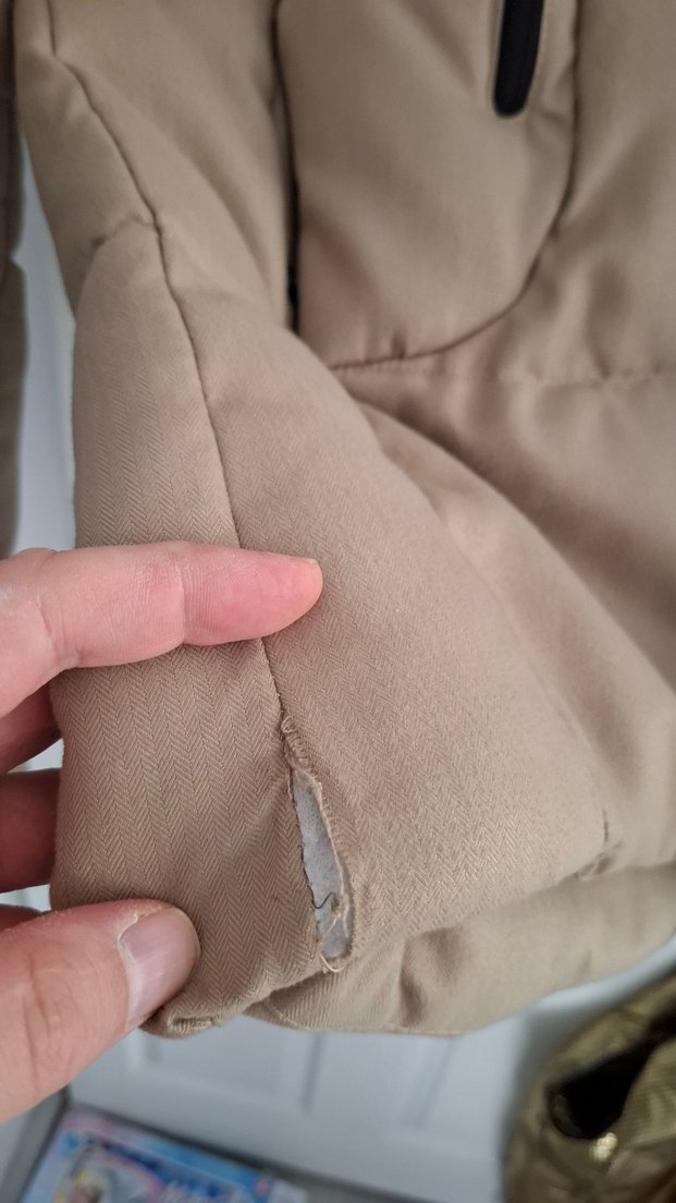 Hafif Bej Kapüşonlu Fermuarlı Erkek Mont - Görsel 5