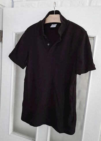 Siyah Pamuklu Erkek Polo Tişört - Görsel 2