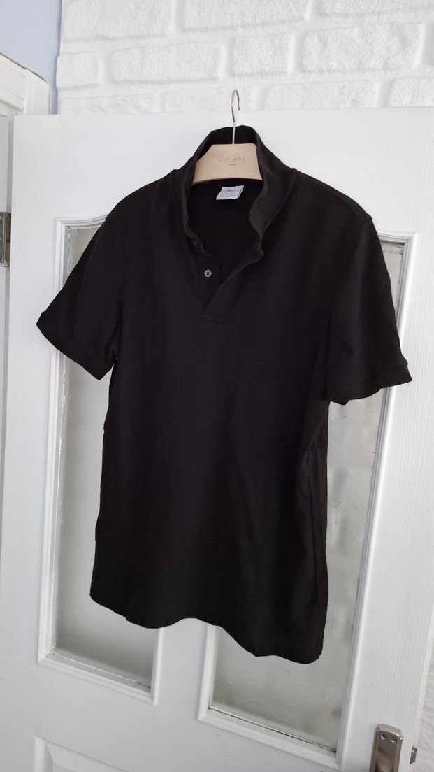 Siyah Pamuklu Erkek Polo Tişört - Görsel 2
