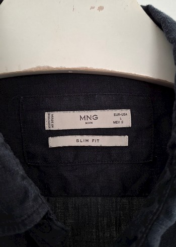 Siyah %100 Keten Erkek Gömlek Uzun Kollu - Görsel 2