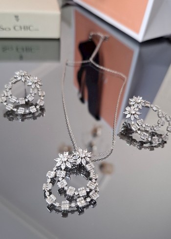 So Chic 18 Ayar Altın Kaplama Gümüş Takı Set - Görsel 7