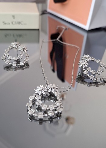 So Chic 18 Ayar Altın Kaplama Gümüş Takı Set - Görsel 6