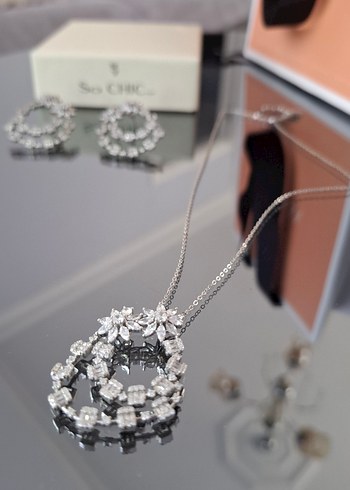 So Chic 18 Ayar Altın Kaplama Gümüş Takı Set - Görsel 8