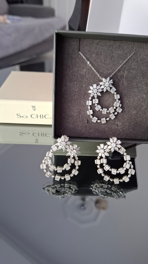 So Chic 18 Ayar Altın Kaplama Gümüş Takı Set - Görsel 2