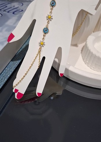 Renkli Çiçekli Bohem Kadın El Zinciri - Görsel 2