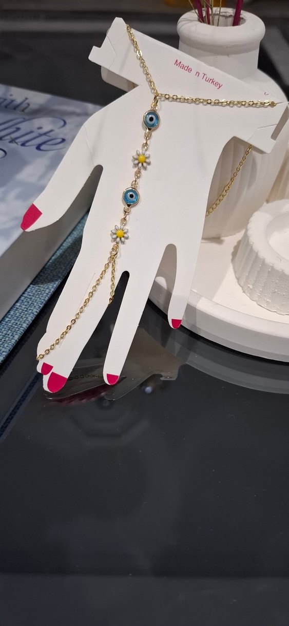 Renkli Çiçekli Bohem Kadın El Zinciri - Görsel 2