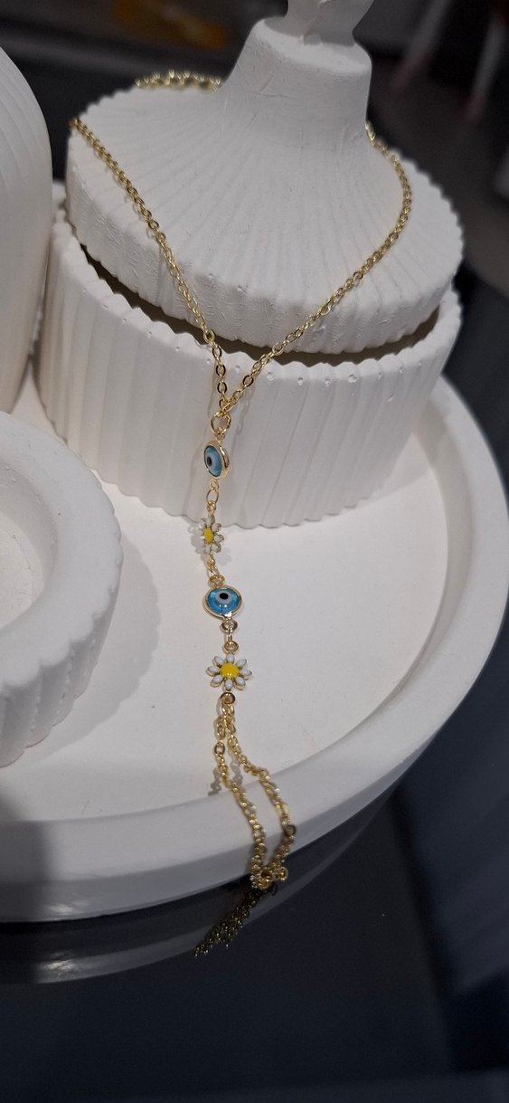 Renkli Çiçekli Bohem Kadın El Zinciri - Görsel 5