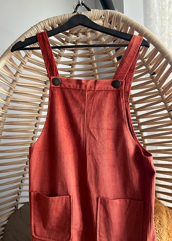 Kiremit rengi salopet - Görsel 3