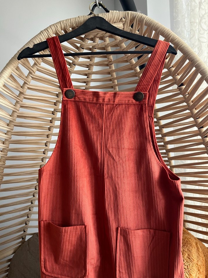 Kiremit rengi salopet - Görsel 3