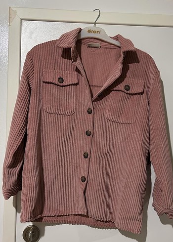 Pudra Renk Kız çocuk Uzun Kollu Keten Gömlek - Görsel 5