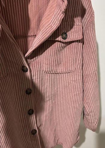 Pudra Renk Kız çocuk Uzun Kollu Keten Gömlek - Görsel 3