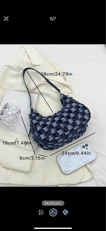 Sheinside shein denim kol çantası