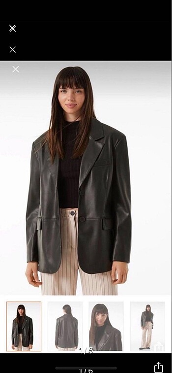 Bershka deri blazer