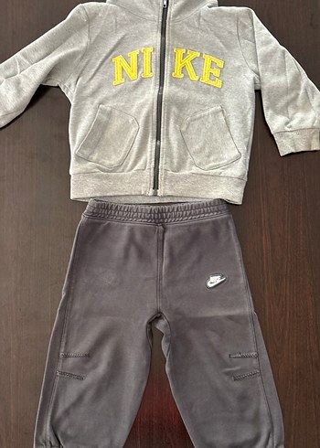 Gri Erkek Çocuk Fermuarlı Sweatshirt ve Eşofman