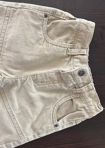 Next Erkek Çocuk Bej Düğmeli Denim Pantolon