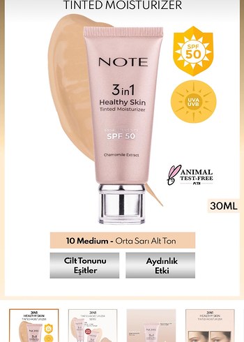 Note 3in1 Sağlıklı Cilt Tonlu Nemlendirici - Görsel 2
