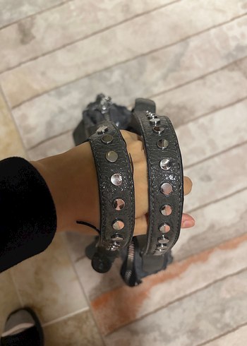 Gri Yılan Derisi Desenli Kadın Çanta - Görsel 2