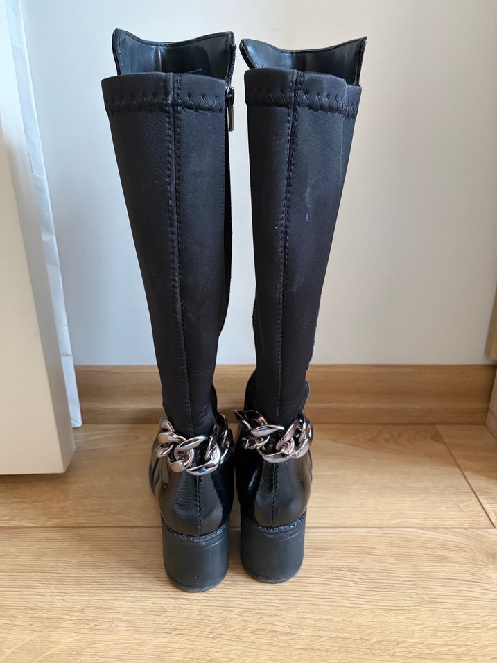 Siyah Rugan Tokalı  Çizme - Görsel 3