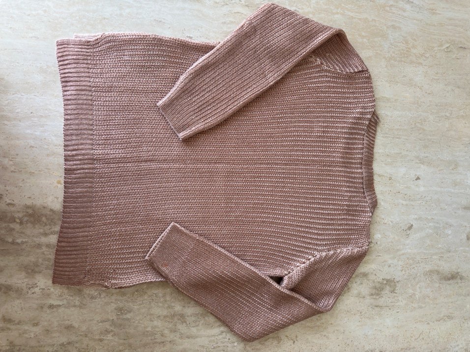 Bej Kadın Örgü Basic Kazak - Görsel 3