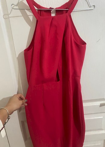 Forever New Pembe Drapeli Midi Kadın Abiye Elbise